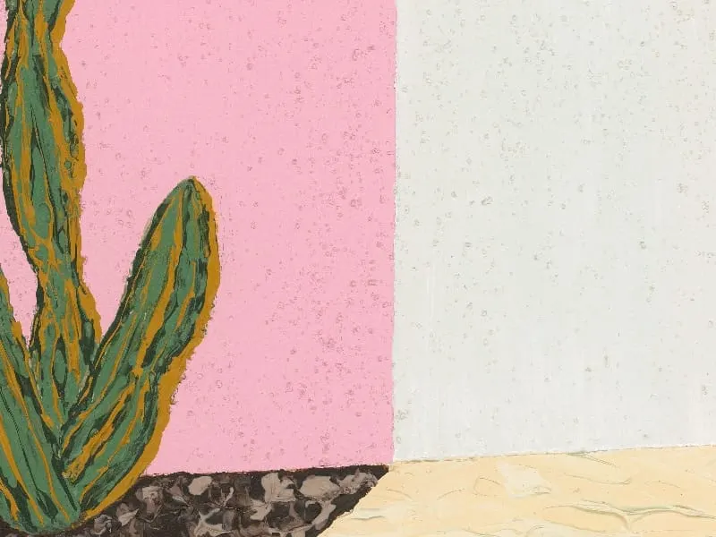 Textured artwork by Kate Powell captured as a flat scan, with the surface texture appearing subdued