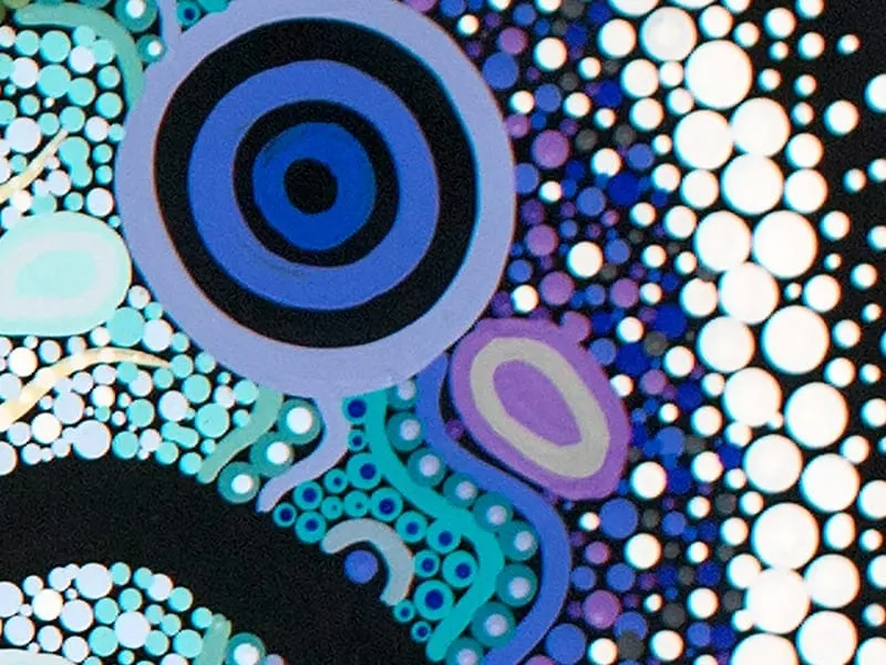 Artwork by Leah Brideson supplied as a photograph, limited to around 30 megapixels