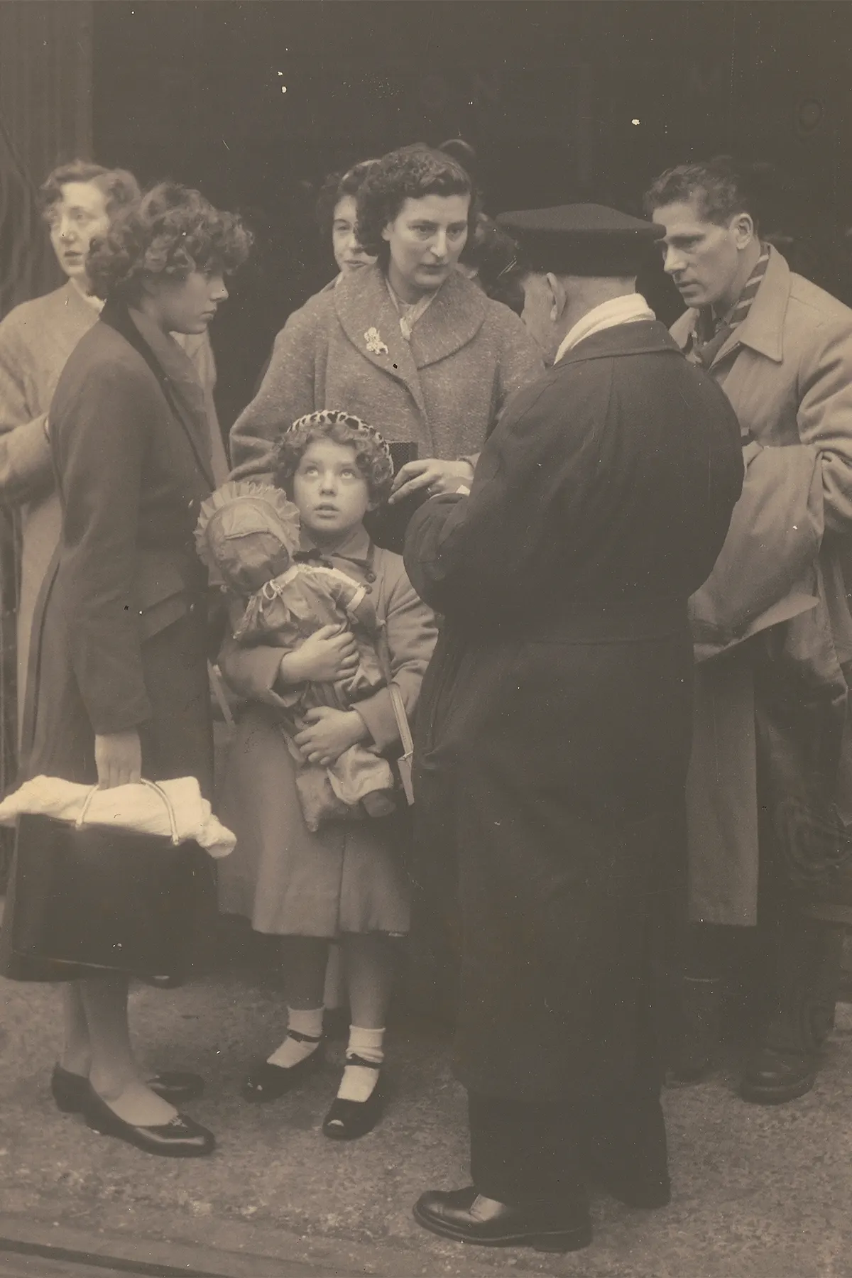 Faded and spotted photograph before restoration