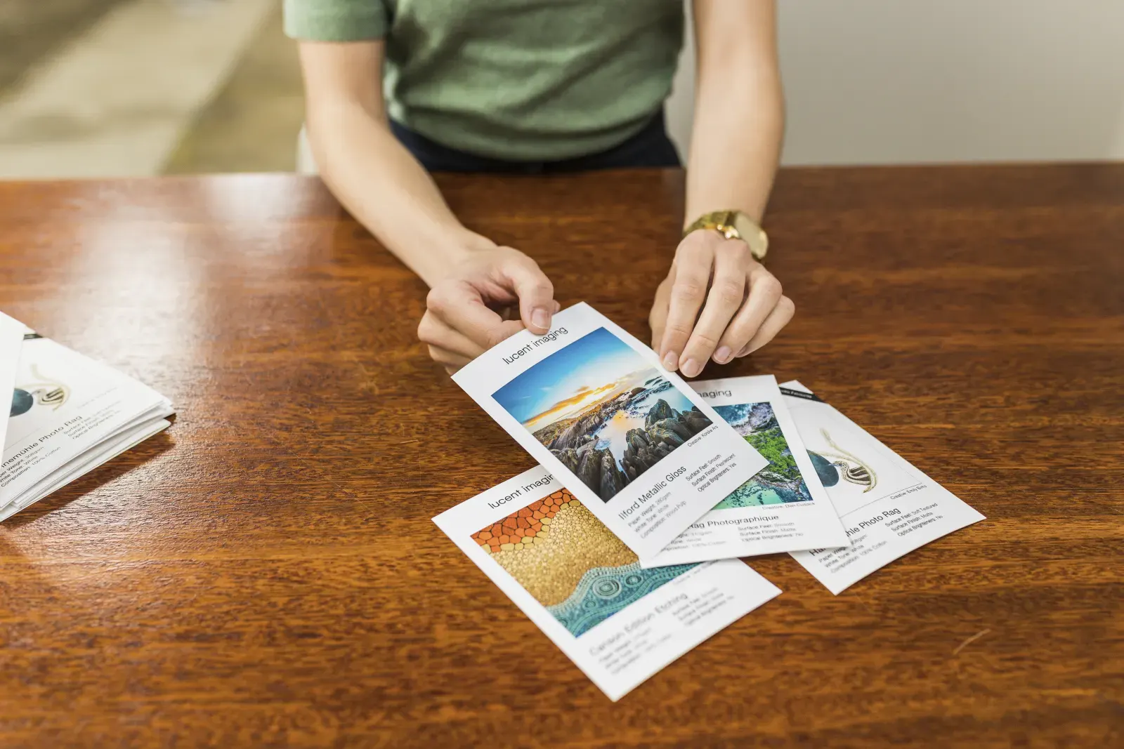 Print consultation at the Lucent Imaging studio